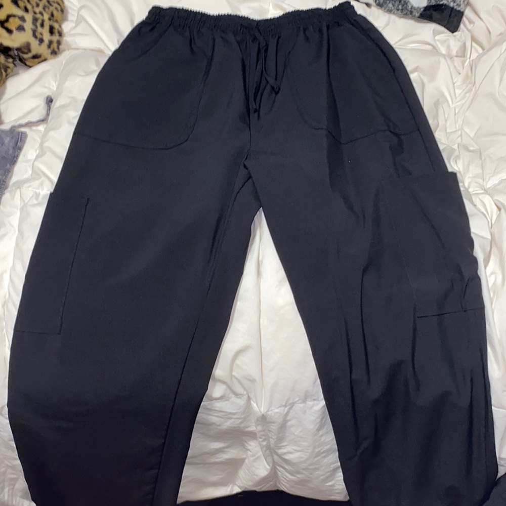 Black scrub pants